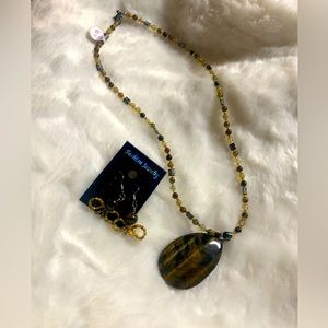 Homemade necklace and earrings